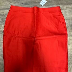 J. Crew Vibrant Red Pencil Skirt